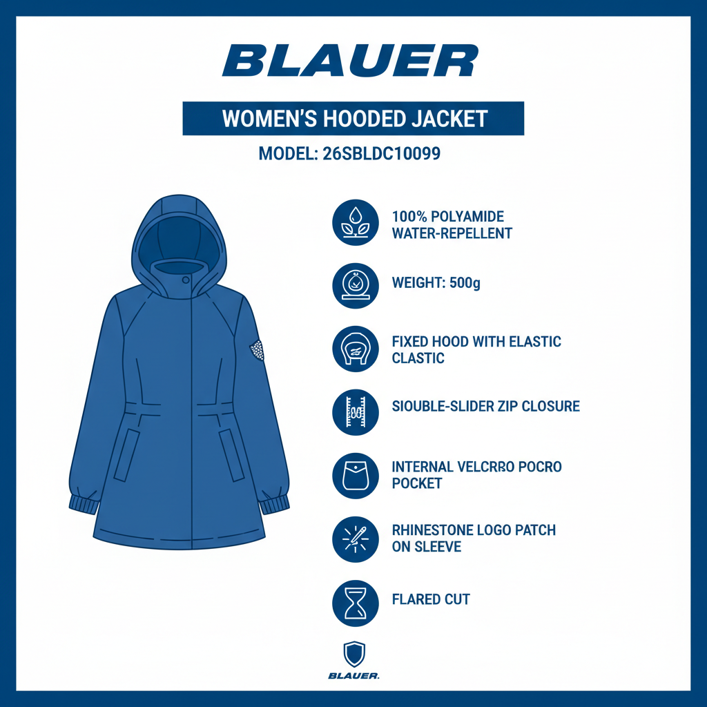 Blauer Donna giubbino con cappuccio 26SBLDC10099 007462 888 Blu