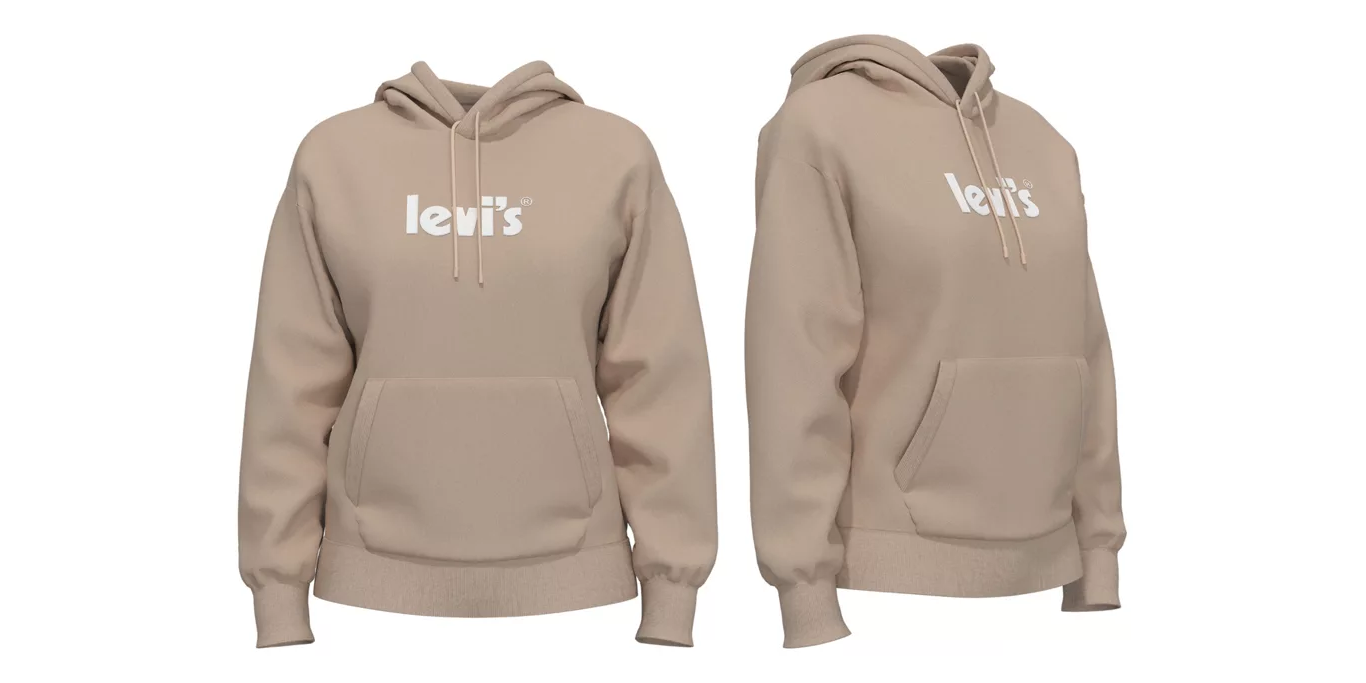Levi's Felpa Graphic Hoodie Rainbow Gradient 18487-0144 purea di pesca-rosa