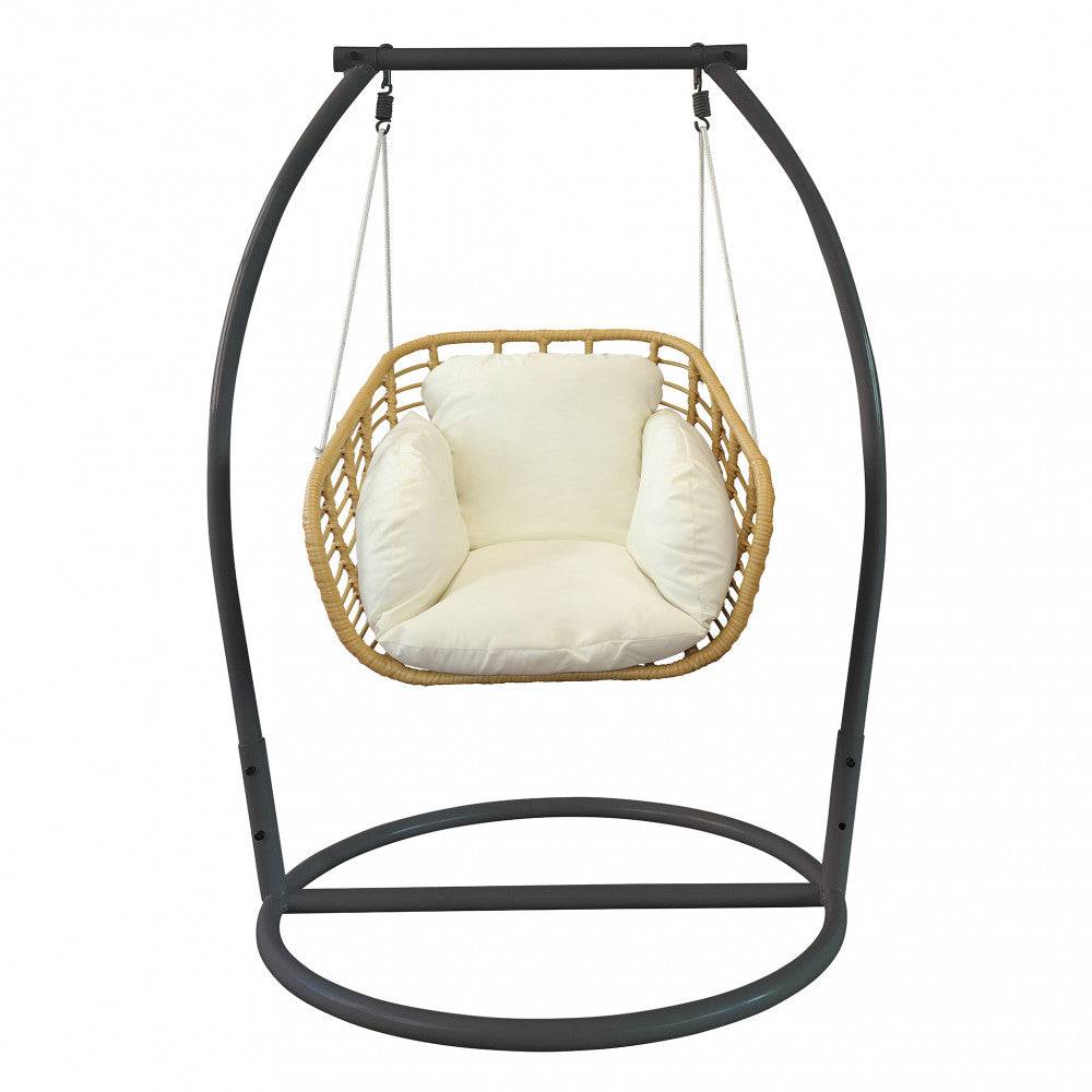 Dondolo Glasgow 1 Posto - Metallo Bianco/Antracite - per Poltrona Relax