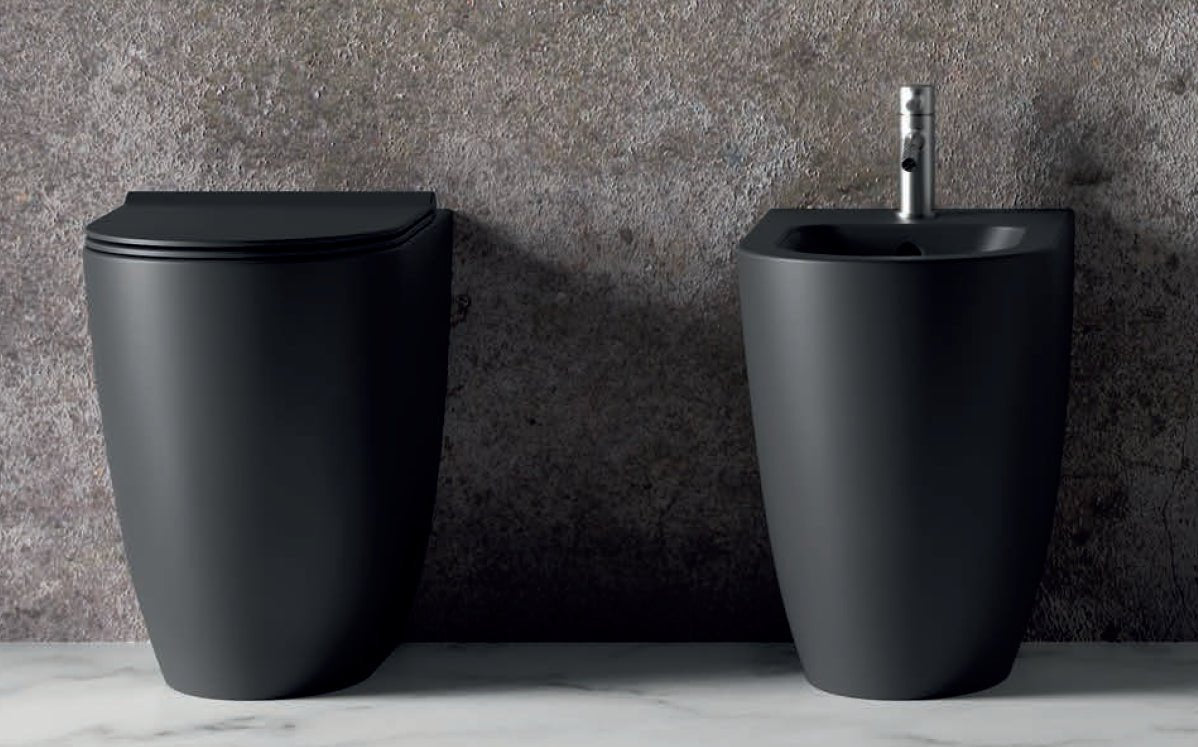 Kit Sanitari filomuro Alice Ceramica serie FORM Nero matt
