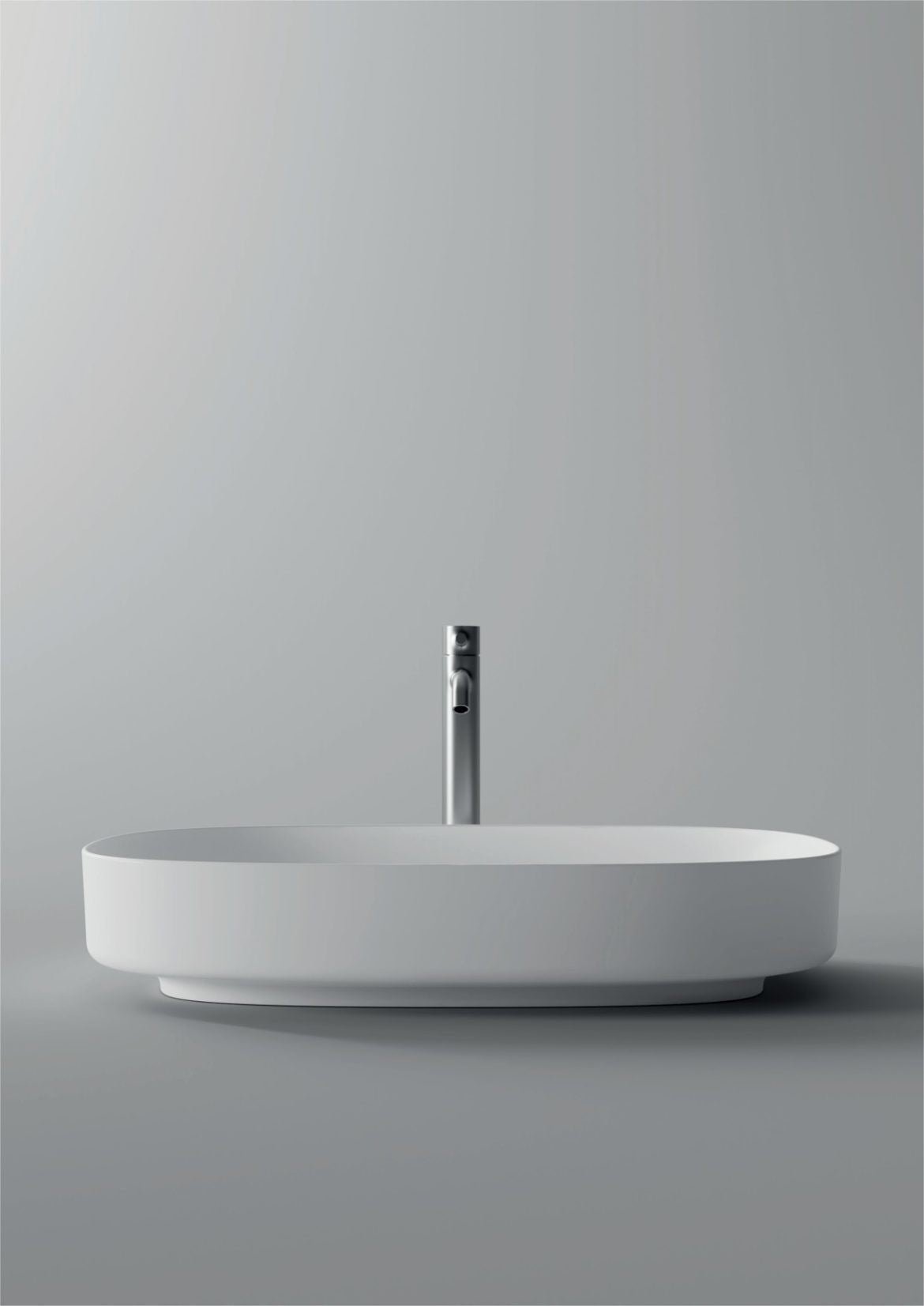 Lavabo da appoggio in ceramica 65x40 linea Form di Alice Ceramica