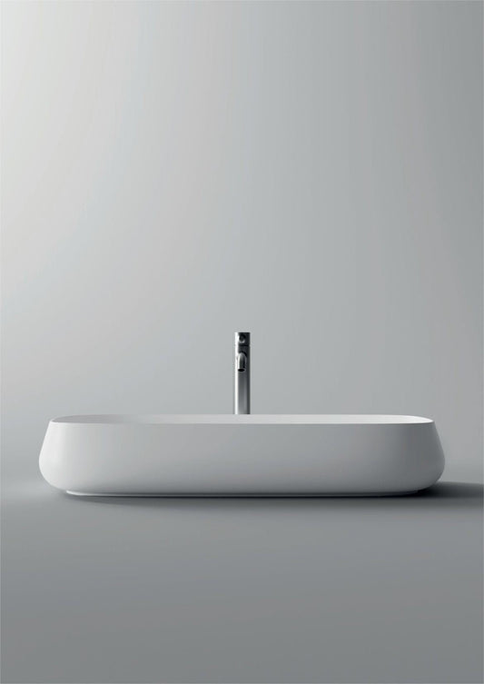 Lavabo da appoggio in ceramica 80 x 35 cm Serie NUR Alice ceramica