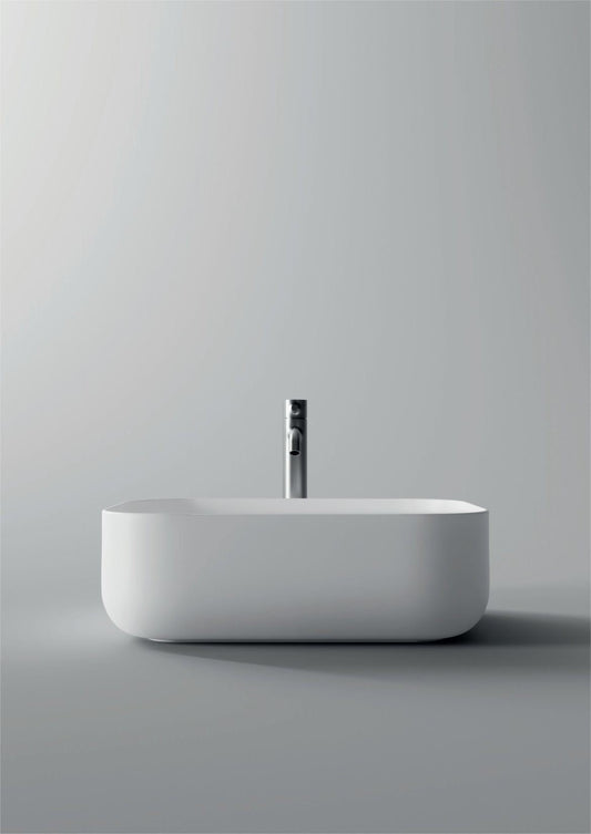 Lavabo da appoggio salvaspazio 50×37 Alice Ceramica Serie Unica