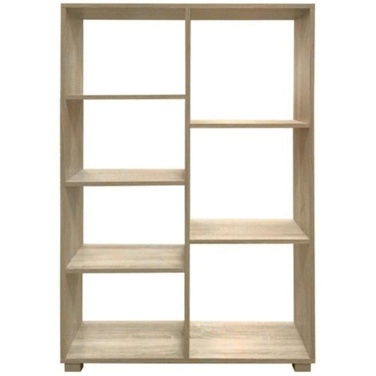 Libreria giorno 7 ripiani 80x24x126,5cm in legno rovere
