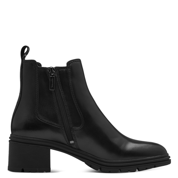 Schwarze Stiefelette mit Reißverschluss