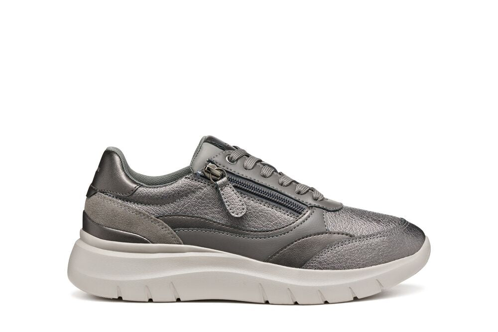 Geox Plummery Sneaker grau mit Reißverschluss
