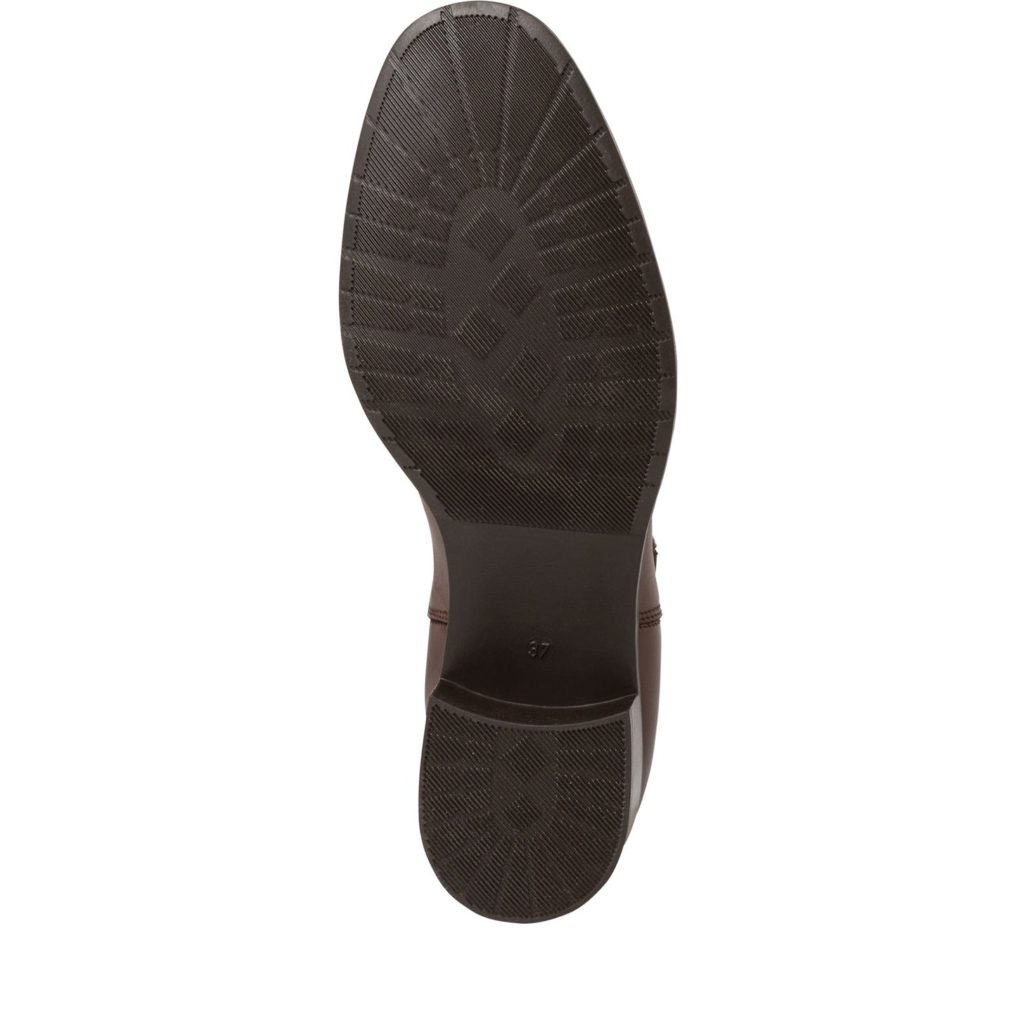 Cognacfarbener Leder-Bootie