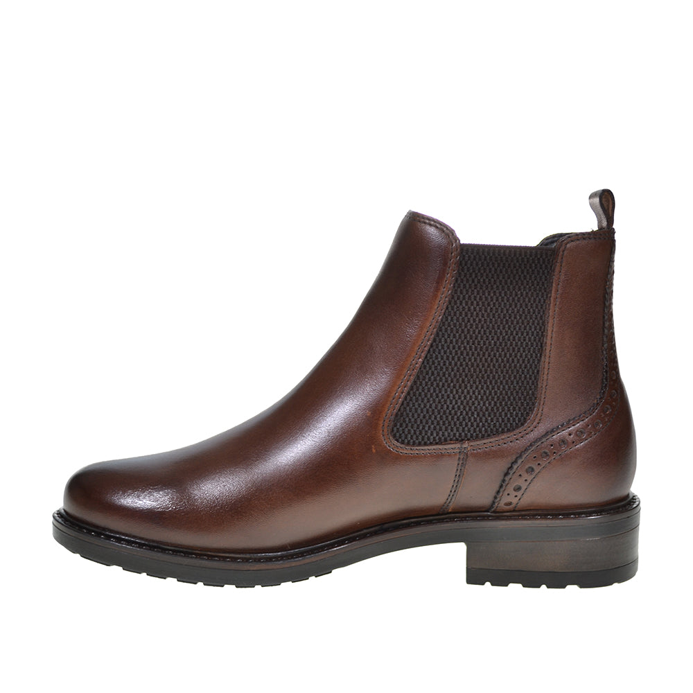 Brauner Lederstiefelette