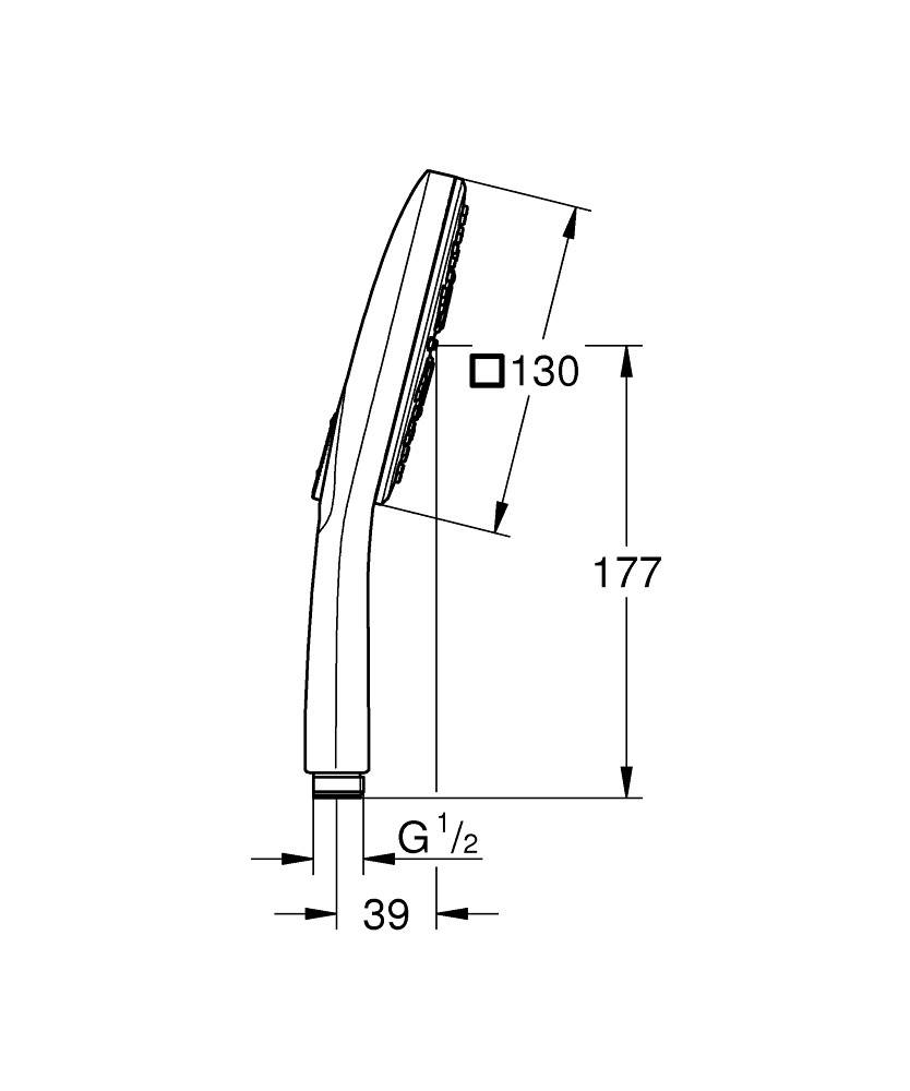 Manopola doccia a 3 getti RainshowerActive 130Cube