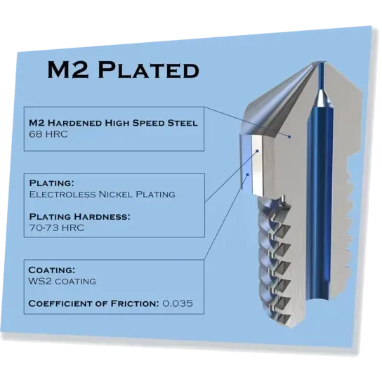Micro Swiss M2 Hardened High Speed Steel Nozzle - MK8 - 0.40mm