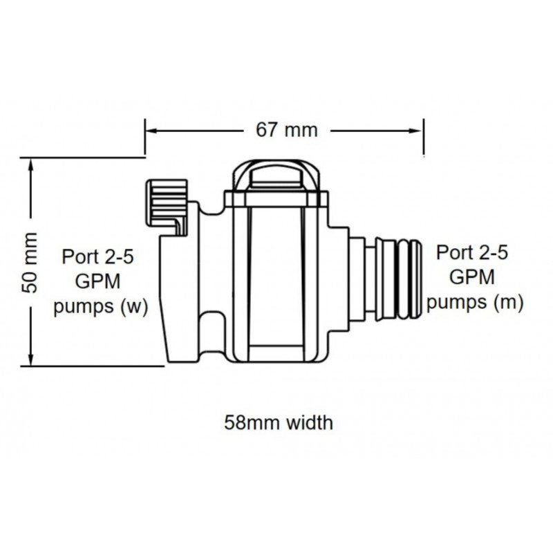 Flojet Filtro Portagomma 1/2'