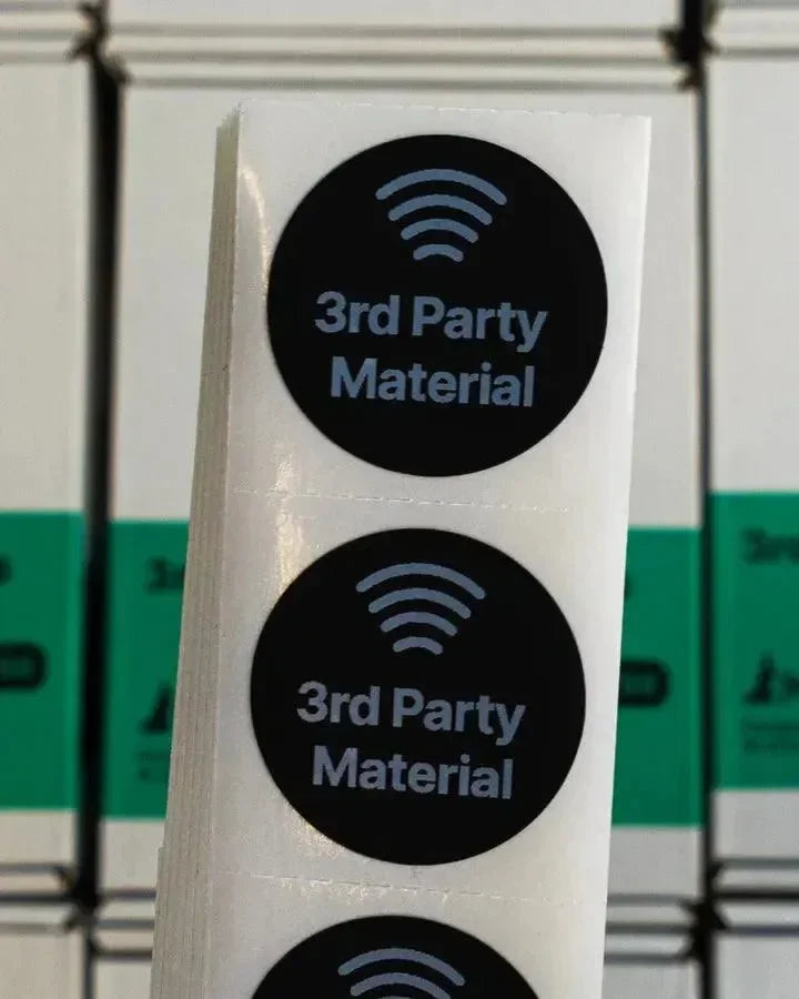 Mosaic 3rd Party Material Tags - 50pz Pack