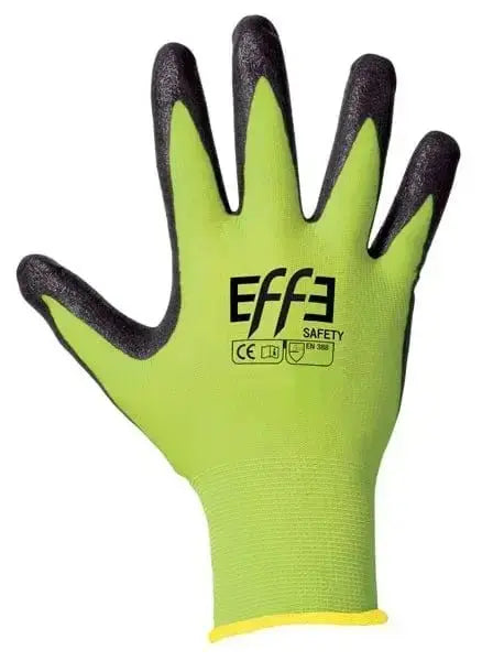 Guanti polies.latex gia/nero diverse taglie