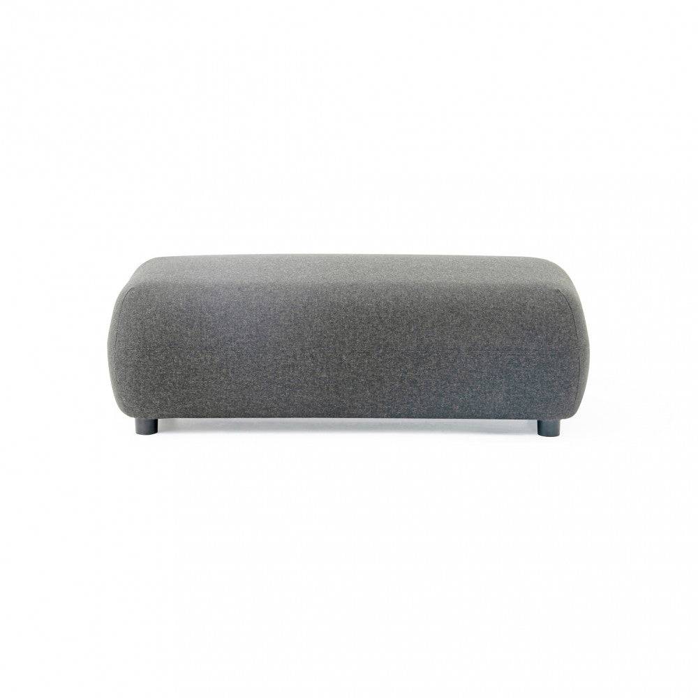 Pouf Tucumán in alluminio - Grigio scuro, resistente alle intemperie - 119 x 65 x 40 cm