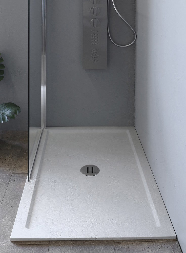 Piatto doccia Super slim 1,2 cm ardesia bianco 70x100