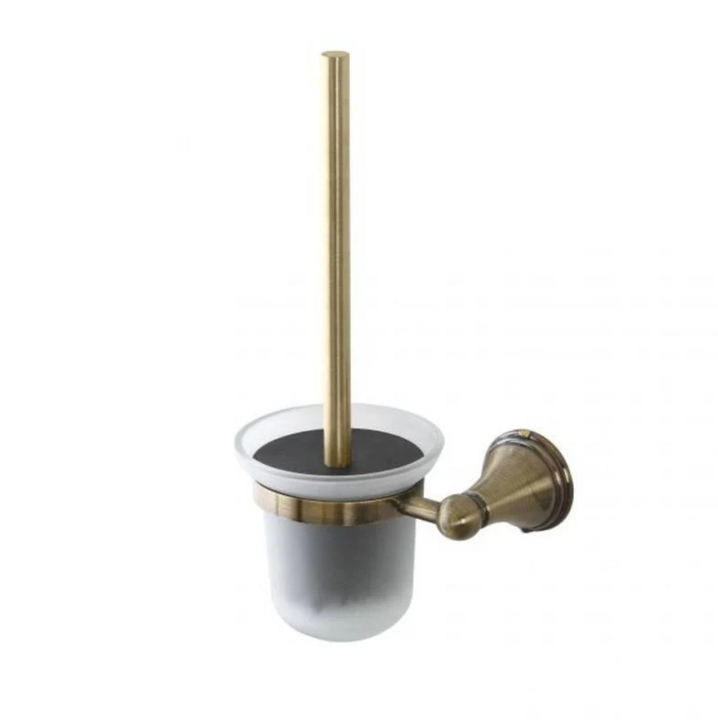 Porta scopino in acciaio color bronzo, design raffinato e resistente per il bagno - Linea Athena
