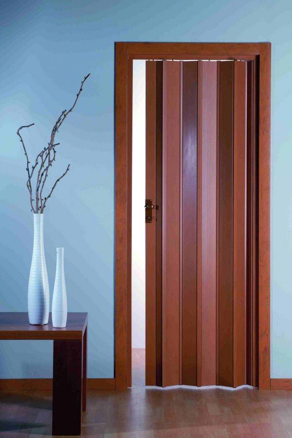 Porta soffietto da Interno 82x210cm in pvc color noce