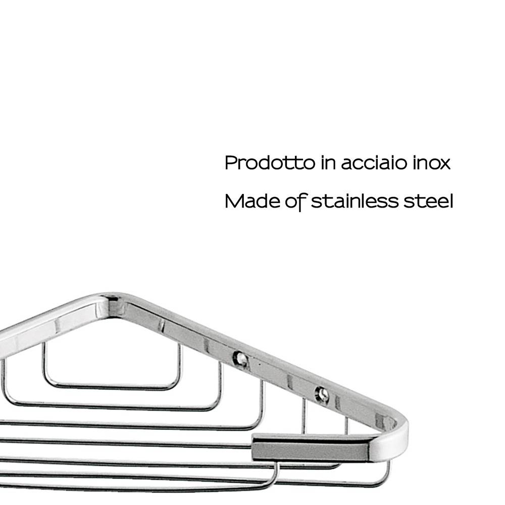 Portaoggetti doccia angolare GEDY in filo cromato