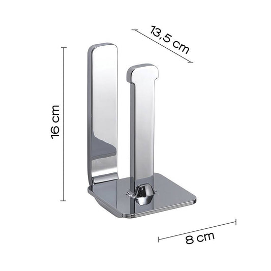 Portarotolo a muro Gedy in acciaio inox e cromall serie Outline