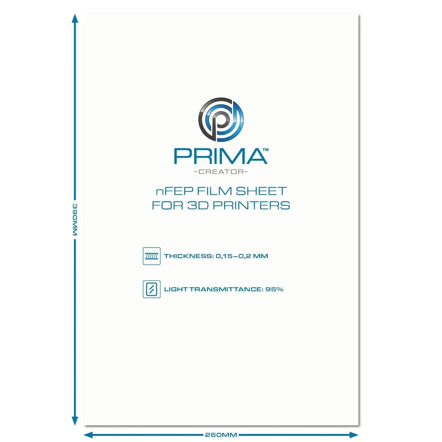 PRIMACREATOR NFEP FILM SHEET FOR 3D PRINTERS - 260 X 390 MM