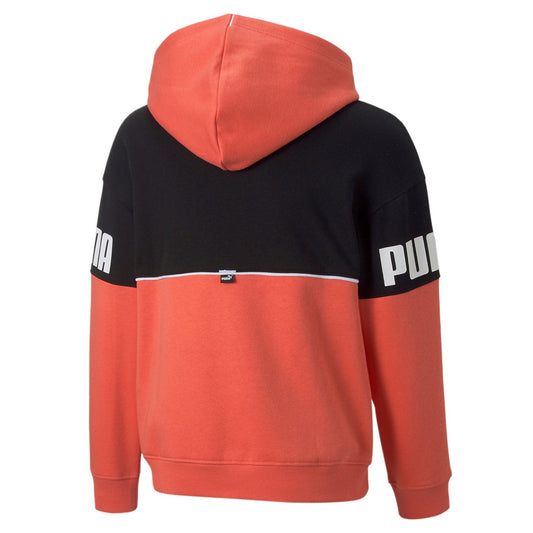 Puma Felpa da ragazzo con cappuccio Power Colourblock 670205 35 salmone