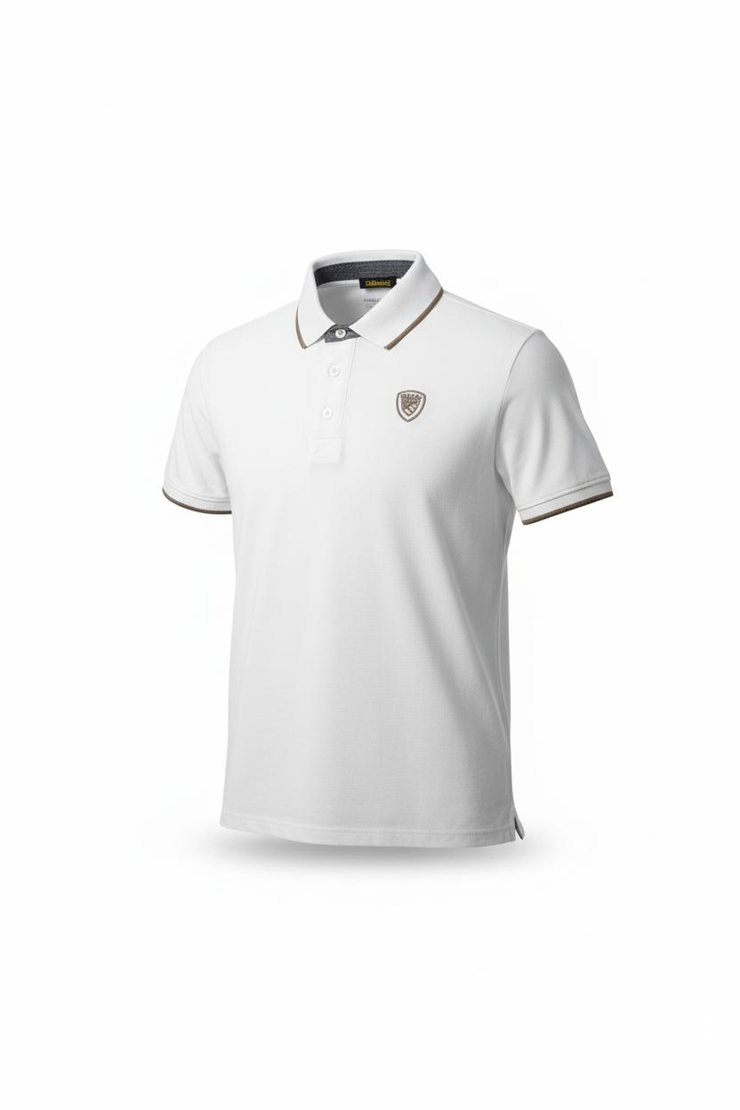 Blauer Polo Uomo Damon 26SBLUT02288 007479 100 Bianca – Manica Corta