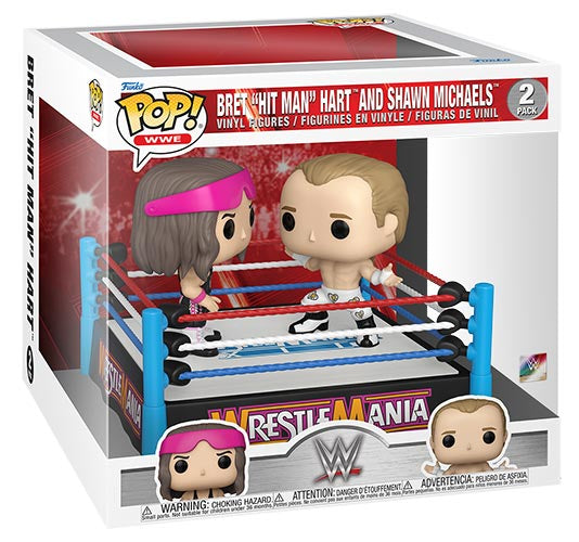 Funko Pop! Moments WWE Bret Hart & Shawn Michaels Wrestlemania Vinyl-Figur Neu