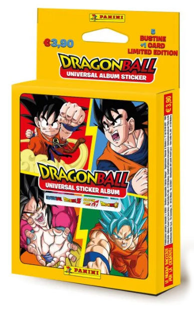 Panini Stickers Dragon Ball Universal Ecoblister 5 Bustine (25 Figurine)+ 1 Card