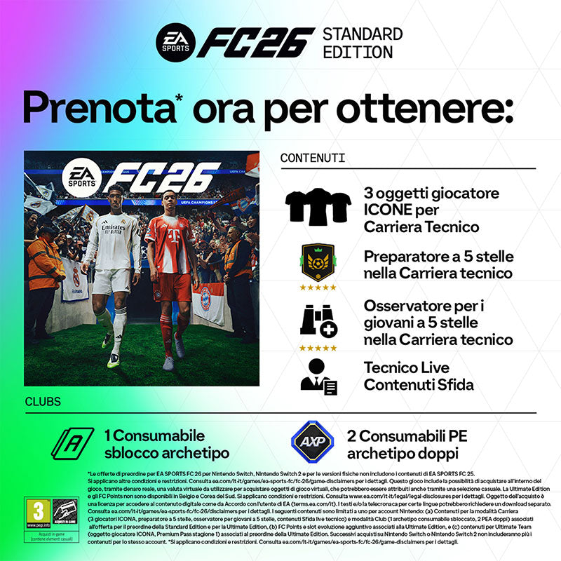 EA Sports FC 26 XBOX Series X|S One - Videospiel Fifa 26 Disk-Version Italienisch