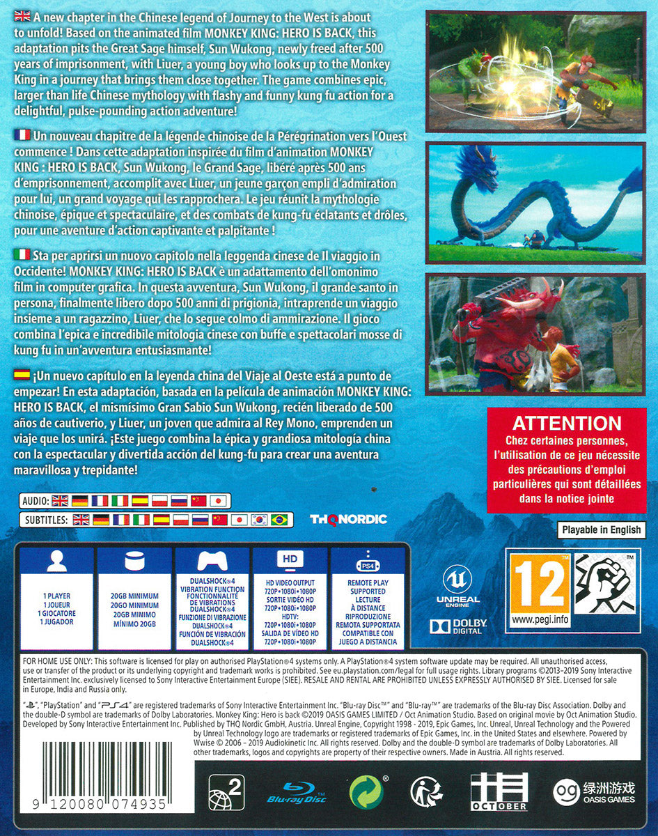 Monkey King: Hero Is Back - Day One Edition PS4 Spiel Italienisch PlayStation 4