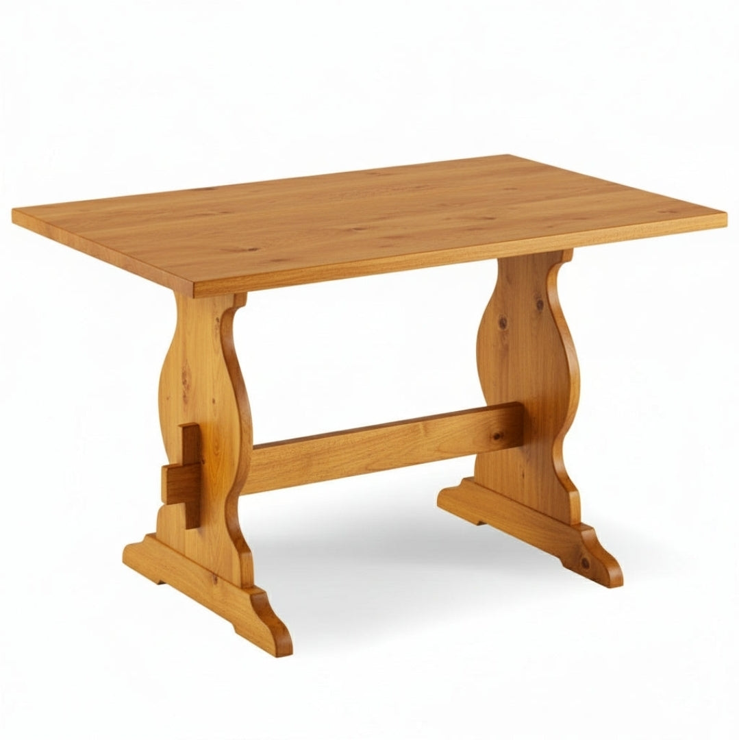 Tavolo Fratino Legno Pino Tinta Miele 80 Roma Bergamo Pavia Grosseto Aosta Biella Torino