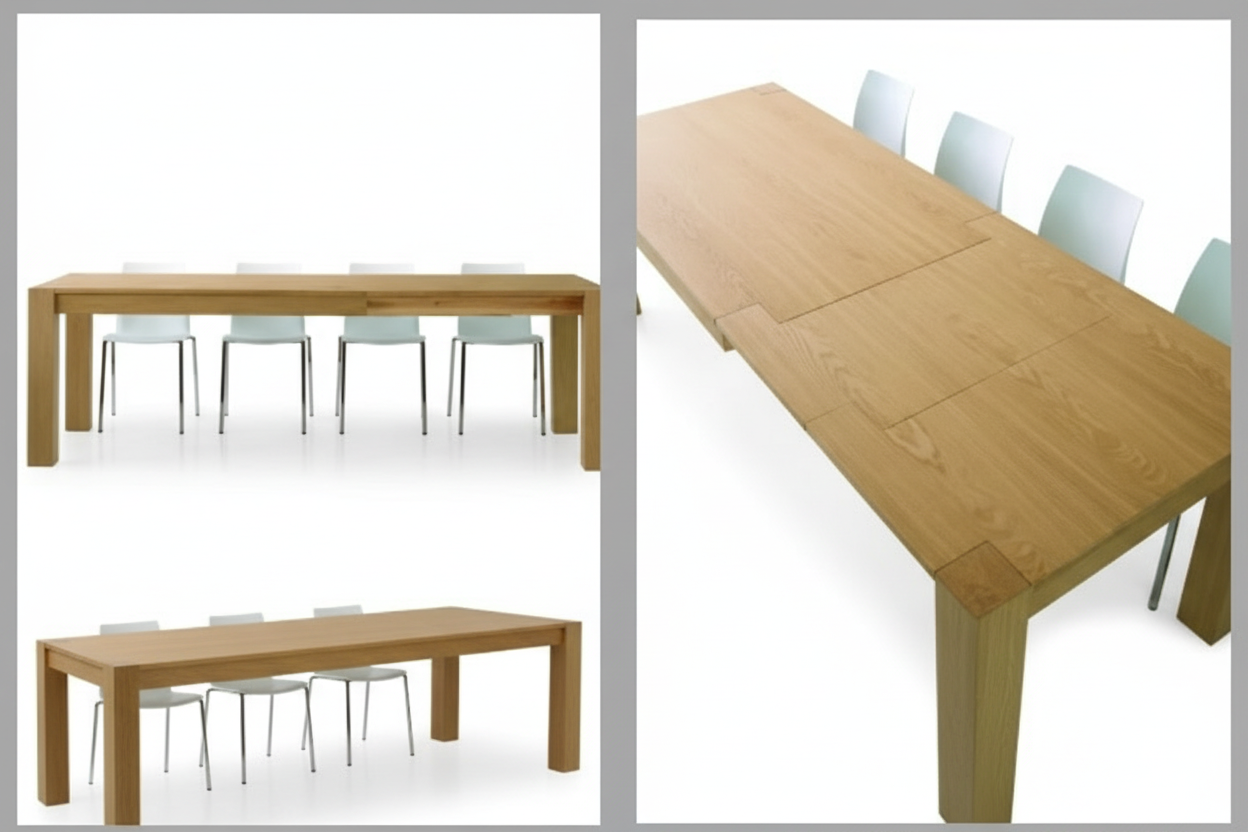 Tavolo rovere moderno naturale allungabile 180×90 cm – 280×90 cm