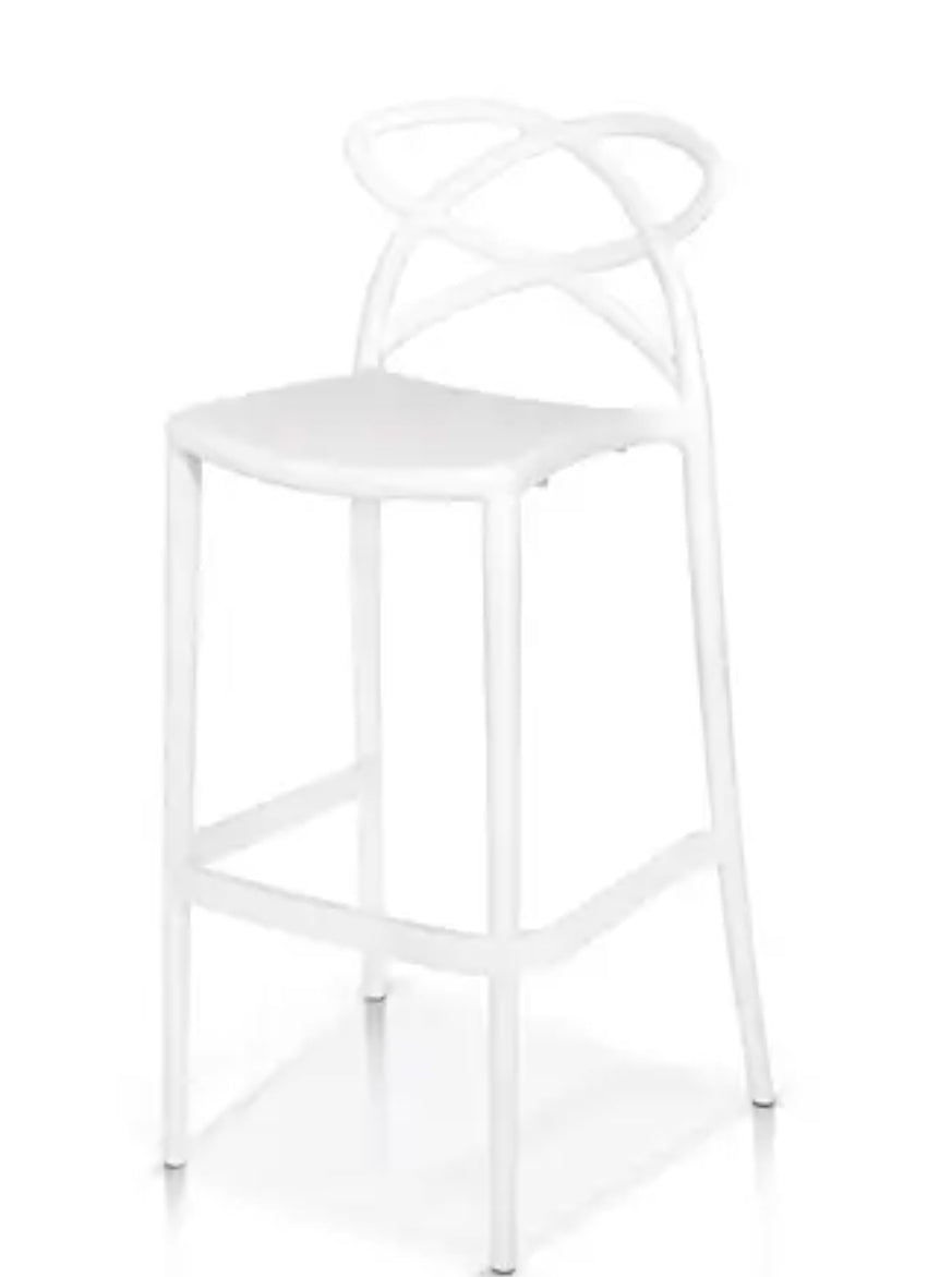 Hocker aus weißem Polypropylen