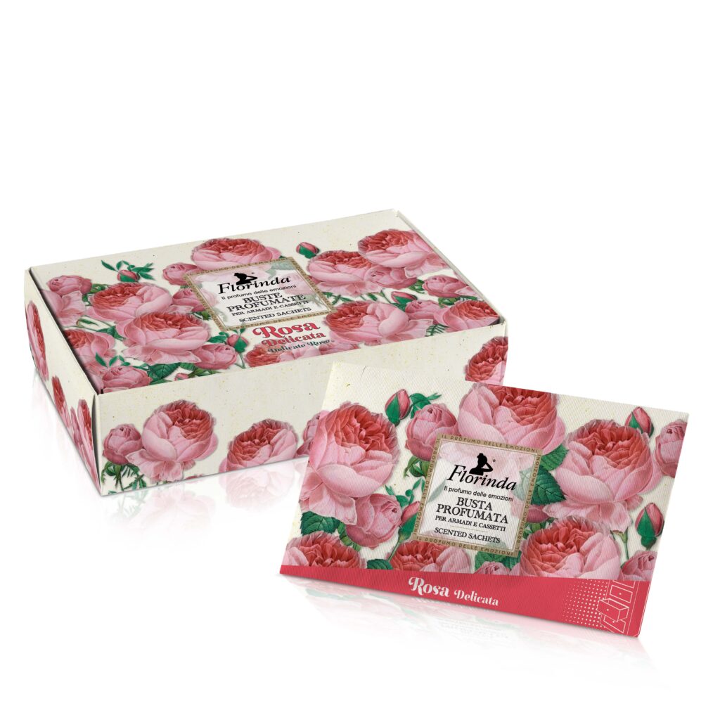Florinda Busta Profumata Per Armadi E Cassetti Alla Rosa Delicata 1 pz