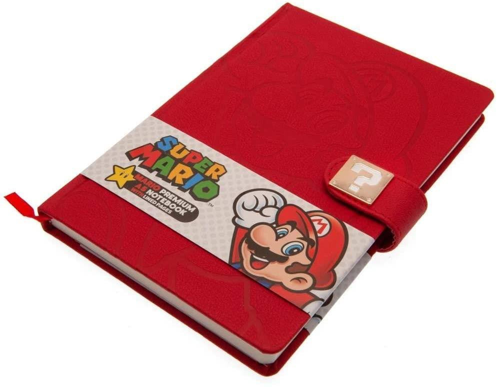 Pyramid Super Mario Bros Notizbuch A5 Premium Burgunderrotes Hardcover-Notizbuch