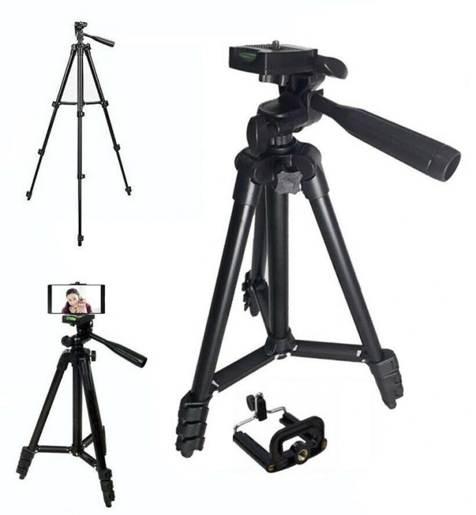 STATIV DREIBAK SMARTPHONE-STATIV KAMERA CAMCORDER ALUMINIUM + TASCHE