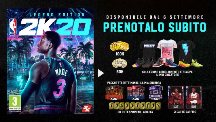 Nba 2K20 Legend Edition Ps4 Videogioco Play Station 4 Italiano Eu Mulitlingua