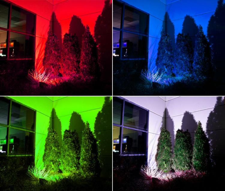 Faro Faretto Rgb Proiettore Led Multicolore Ip66 Esterno Interno Telecomando 30W