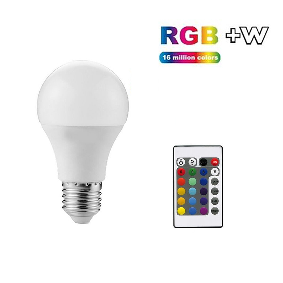 LAMPADINA LED E27 9W RGB LAMPADA DIMMERABILE CON TELECOMANDO 16 COLORI
