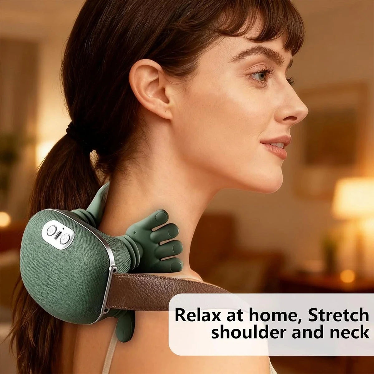 MASSAGGIATORE COLLO E CERVICALE 4D SHIATSU SENZA FILI CON CALORE MODELLO MASSAGGIO DITA