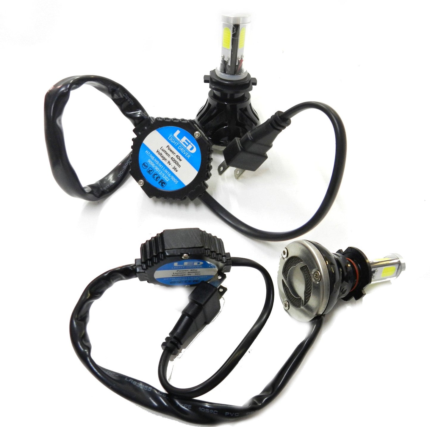 COPPIA LAMPADE FARI RICAMBIO PER AUTO 4 LED 8S H7 ALTA LUMINOSITA' BIANCO FREDDO