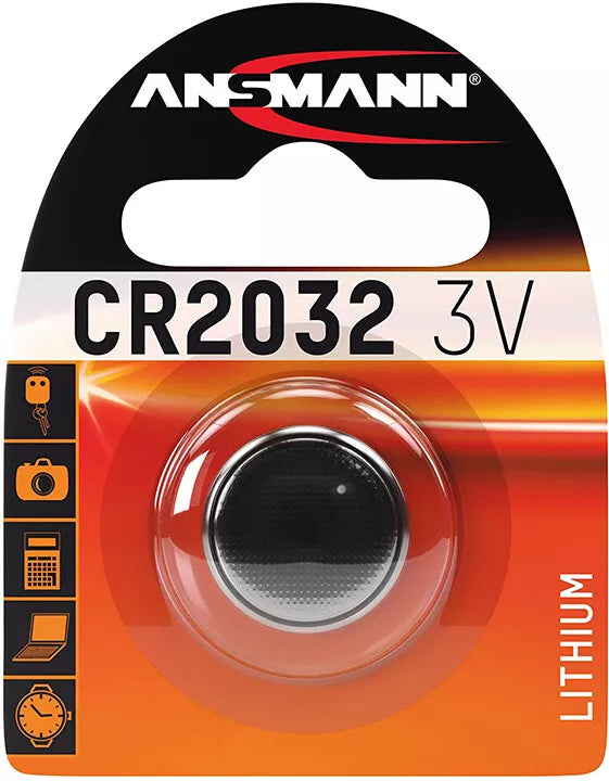 10 Pz Ansmann Batteria A Bottone Cr2032/3v Al Litio Telecomando Chiave Pila Auto