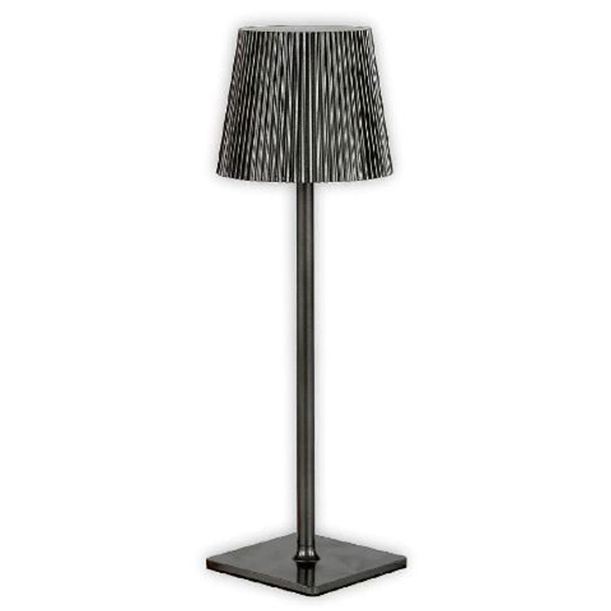 LAMPADA TAVOLO TOUCH LED MODERNA RICARICABILE RISTORANTE GRIGIO CANNA FUCILE G02