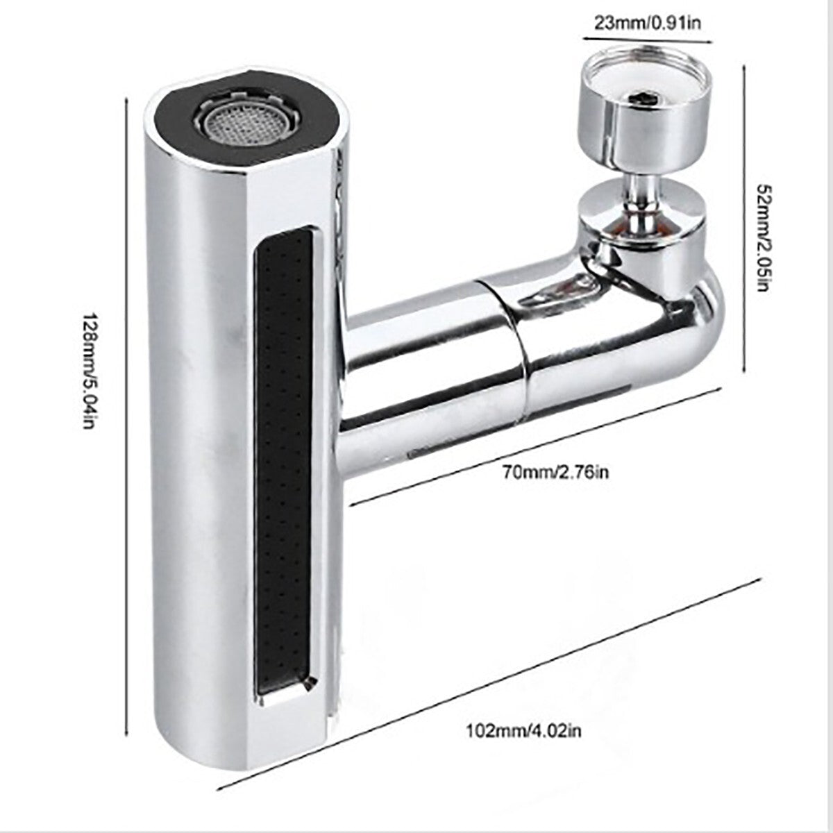 PROLUNGA PER RUBINETTO DA CUCINA LAVANDINO BAGNO CASCATA 4 IN 1 GIREVOLE 360°