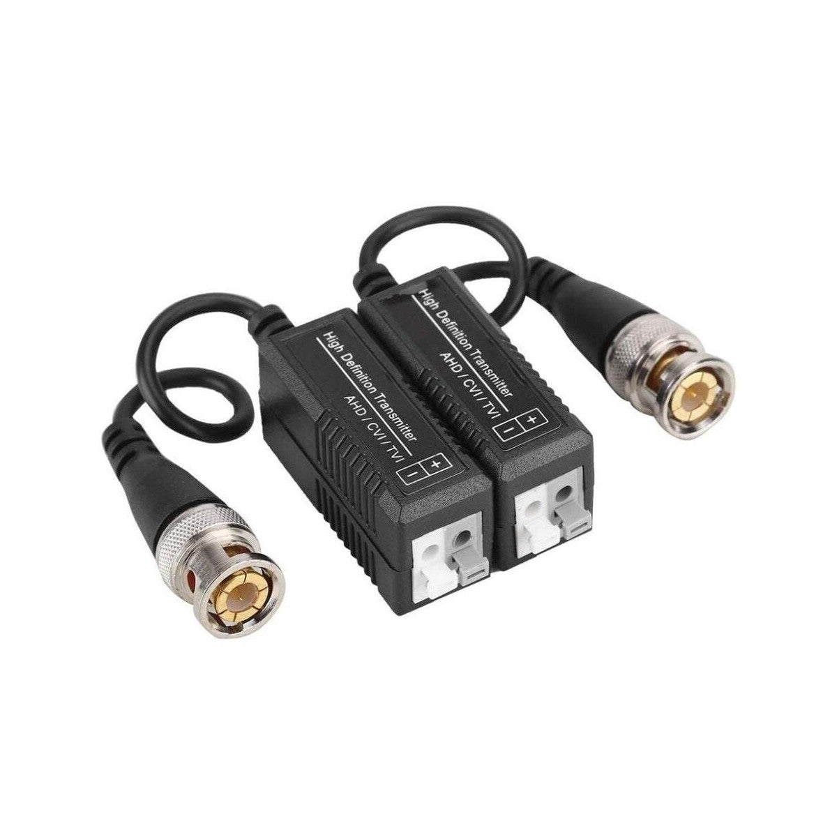 COPPIA TRASMETTITORI BNC VIDEO BALUN AHD TVI CVI VIDEOSORVEGLIANZA CCTV 1080P