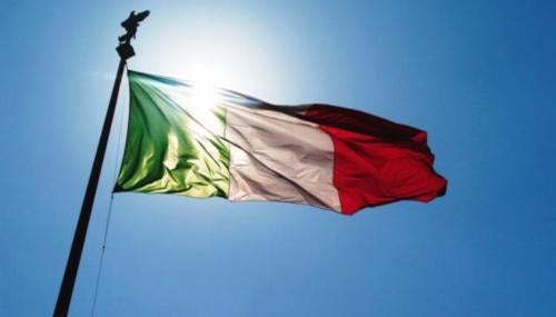 ITALIENISCHE FLAGGE MIT SCHLAUFE FÜR STANGE ITALIENISCHE TRIKOLORE GROSS 150X250CM RIESIG