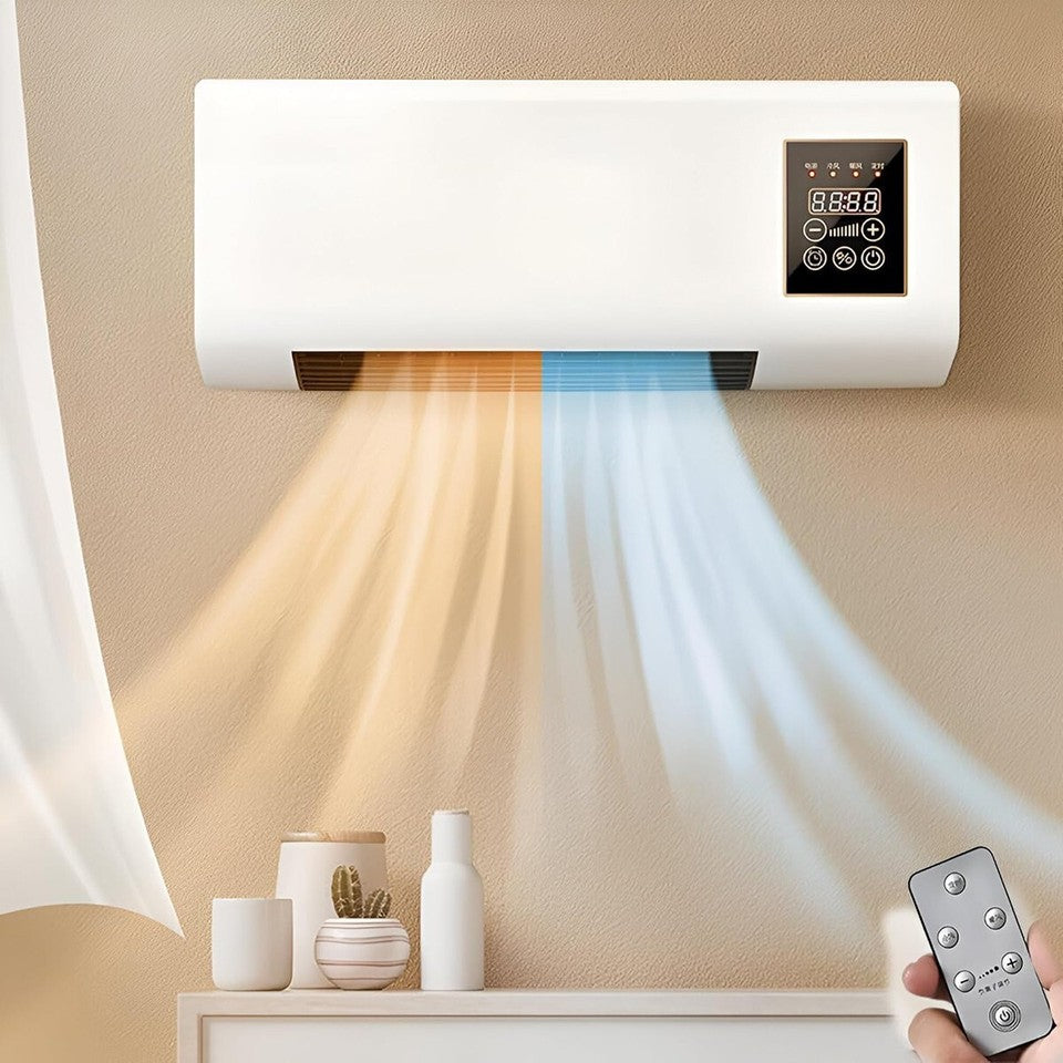 TERMOVENTILATORE RISCALDATORE RINFRESCATORE PORTATILE DA PARETE VENTILATORE