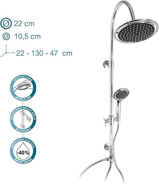 Saliscendi Acciaio Cromato E Abs-Frisbee