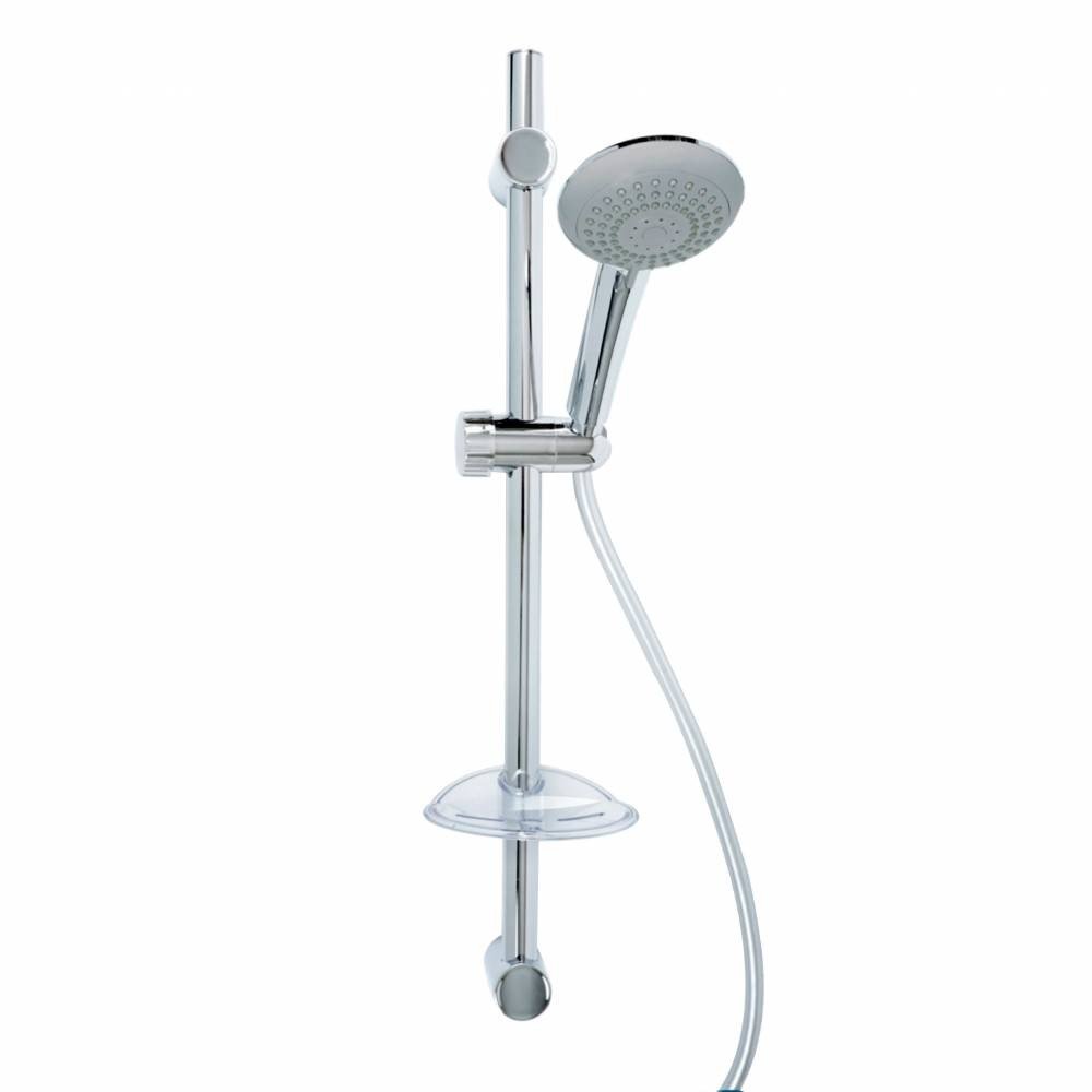 Saliscendi doccia model. Ares in ottone cromato ABS con doccetta a 3 getti metaform