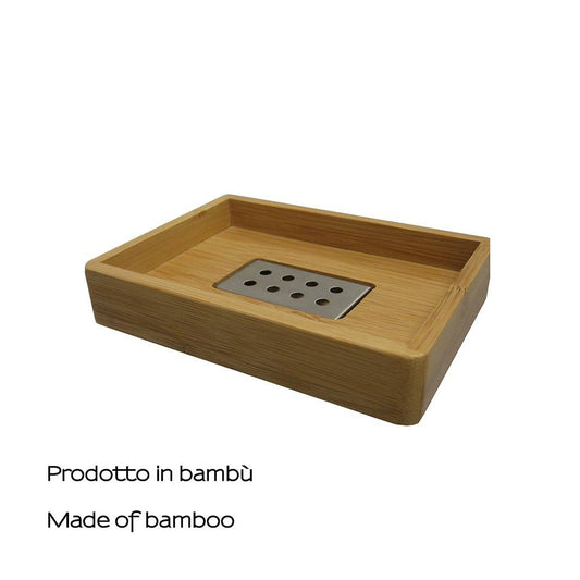 Set da 4 accessori d' appoggio GEDY linea Bambù naturale